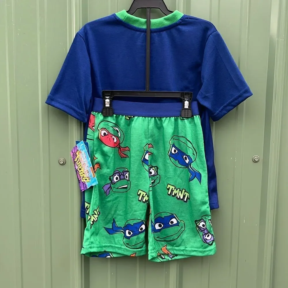 Ninja Turtles & Mario Graphic Print Tee & Shorts Sleep 2, 2-Piece Sets Size XS